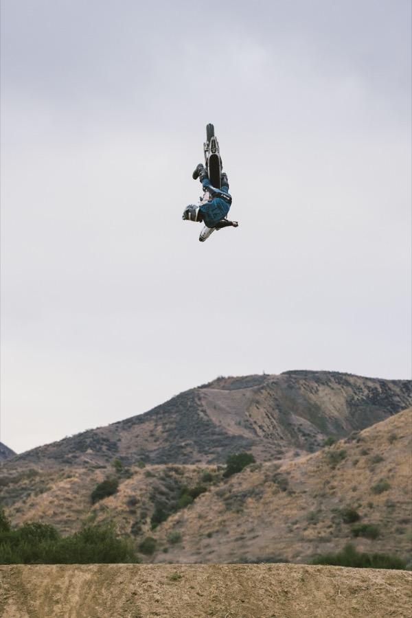 Fasthouse rider backflip over California hills